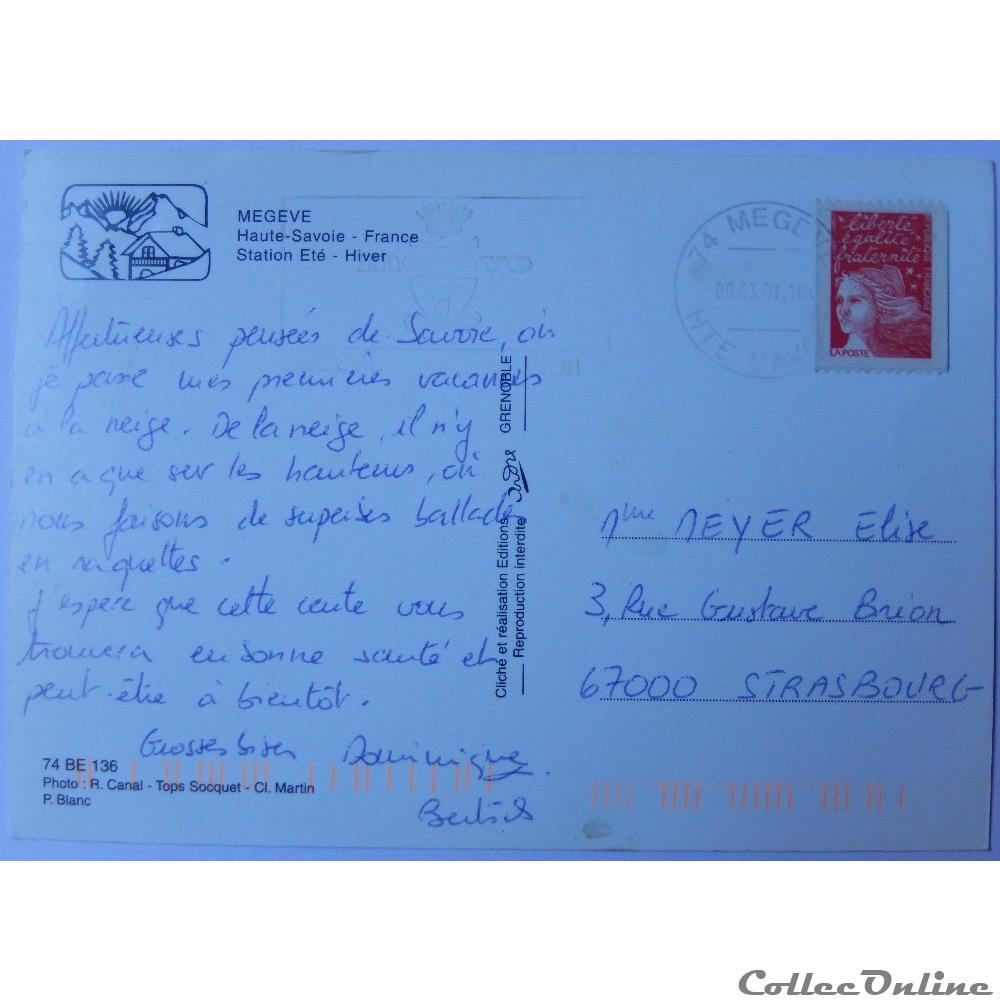 carte postale france rhone alpe cp de haute savoie megeve