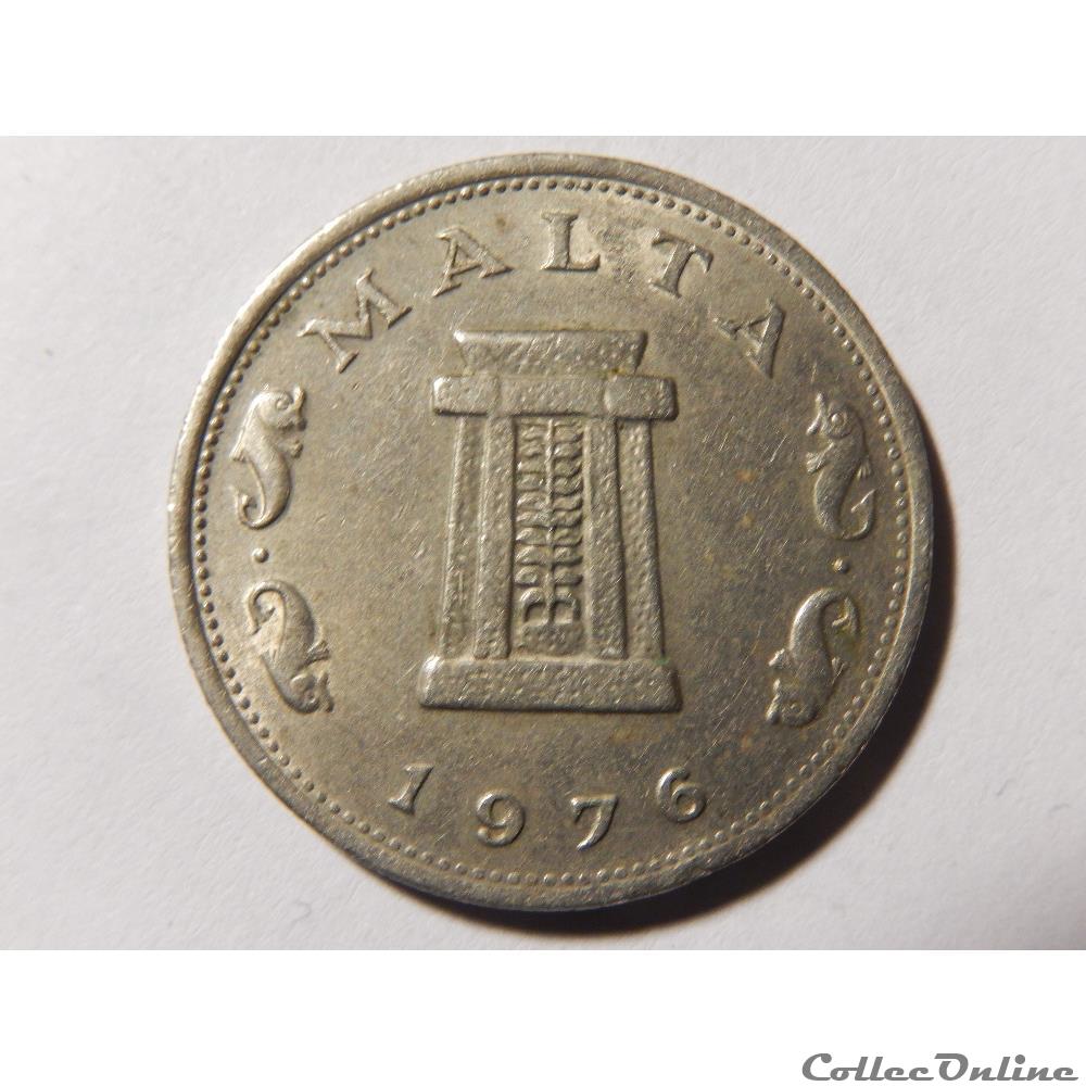 Malte, 5 cents de 1976 2 monnaie monde malte 5 cents de 1976