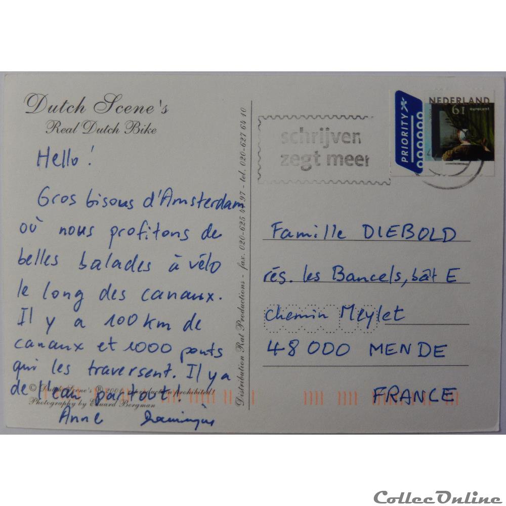 CP des Pays-Bas, Amsterdam carte postale europe bourgogne cp des pays bas amsterdam