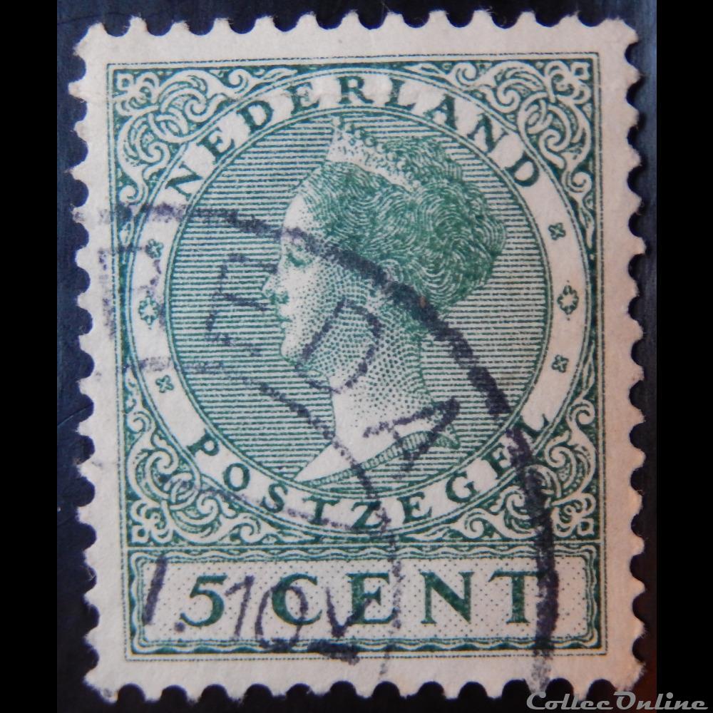 Pays-Bas 00172 reine Wilhelmina 5c de 1926 timbre europe pays bas 00172 reine wilhelmina 5c de 1926