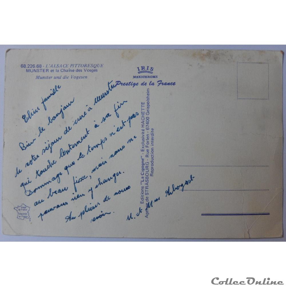 carte postale france alsace cp du haut rhin munster