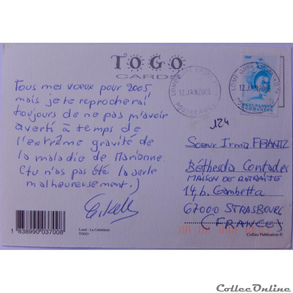 carte postale afrique alsace cp du togo lome