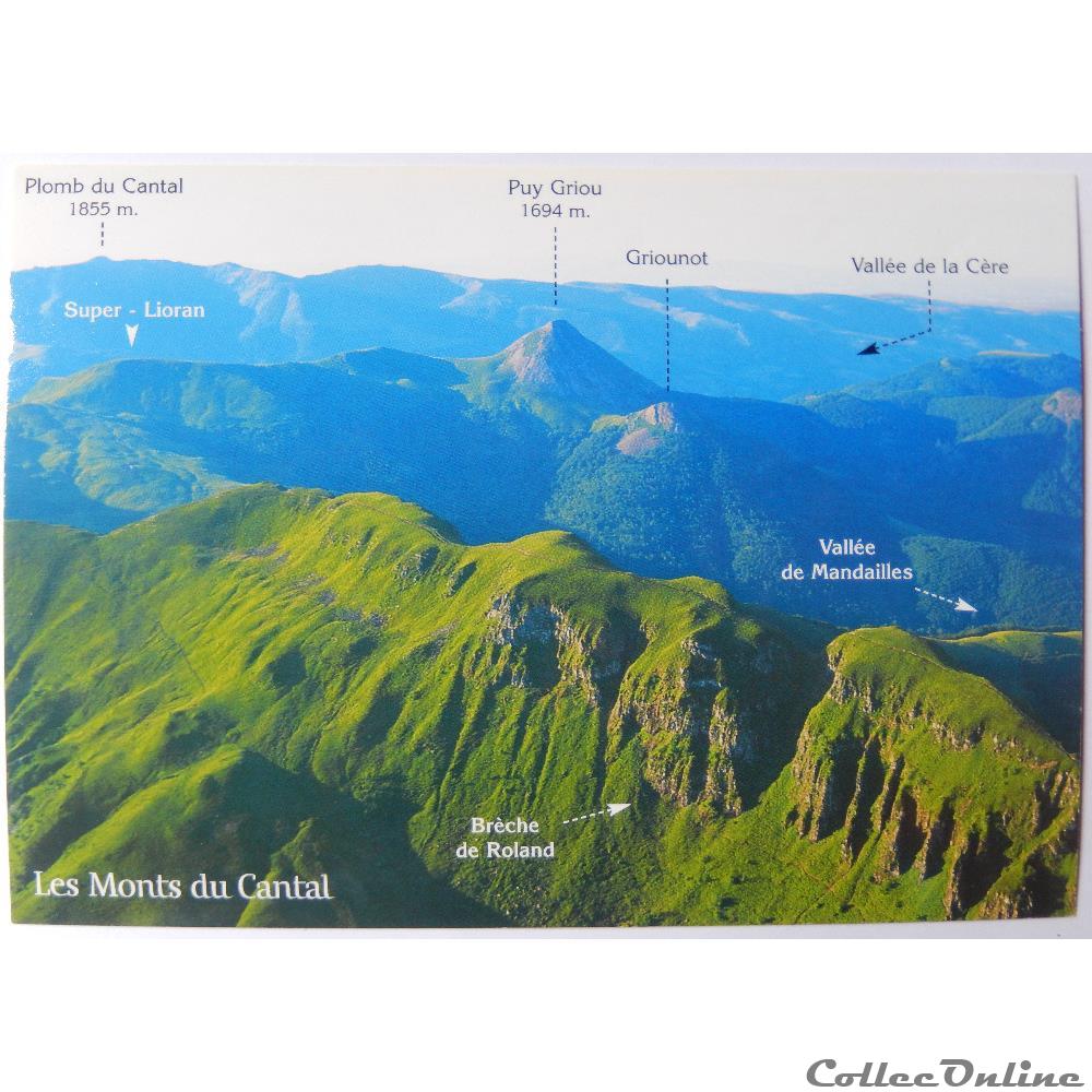 CP du Cantal, Les Monts du Cantal carte postale france auvergne cp du cantal les monts du cantal