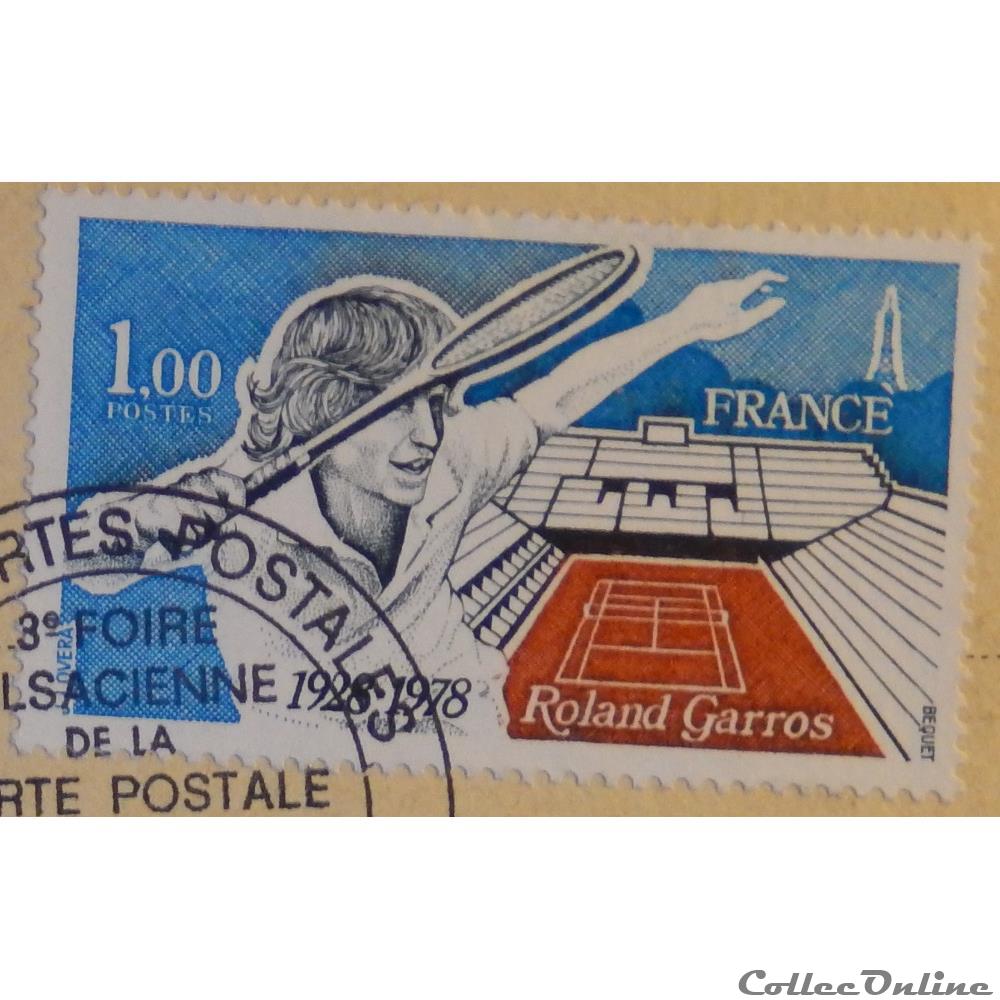02012 Roland Garros 1928-1978 1.00 F timbre france 02012 roland garros 1928 1978 1 00 f