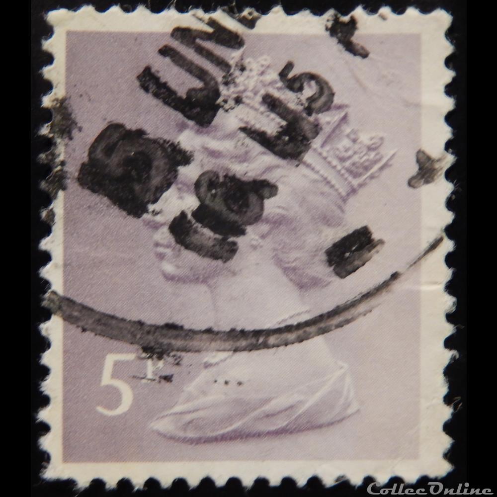Royaume-Uni 00613 reine Elisabeth II 5p de 1971 timbre europe royaume uni 00613 reine elisabeth ii 5p de 1971