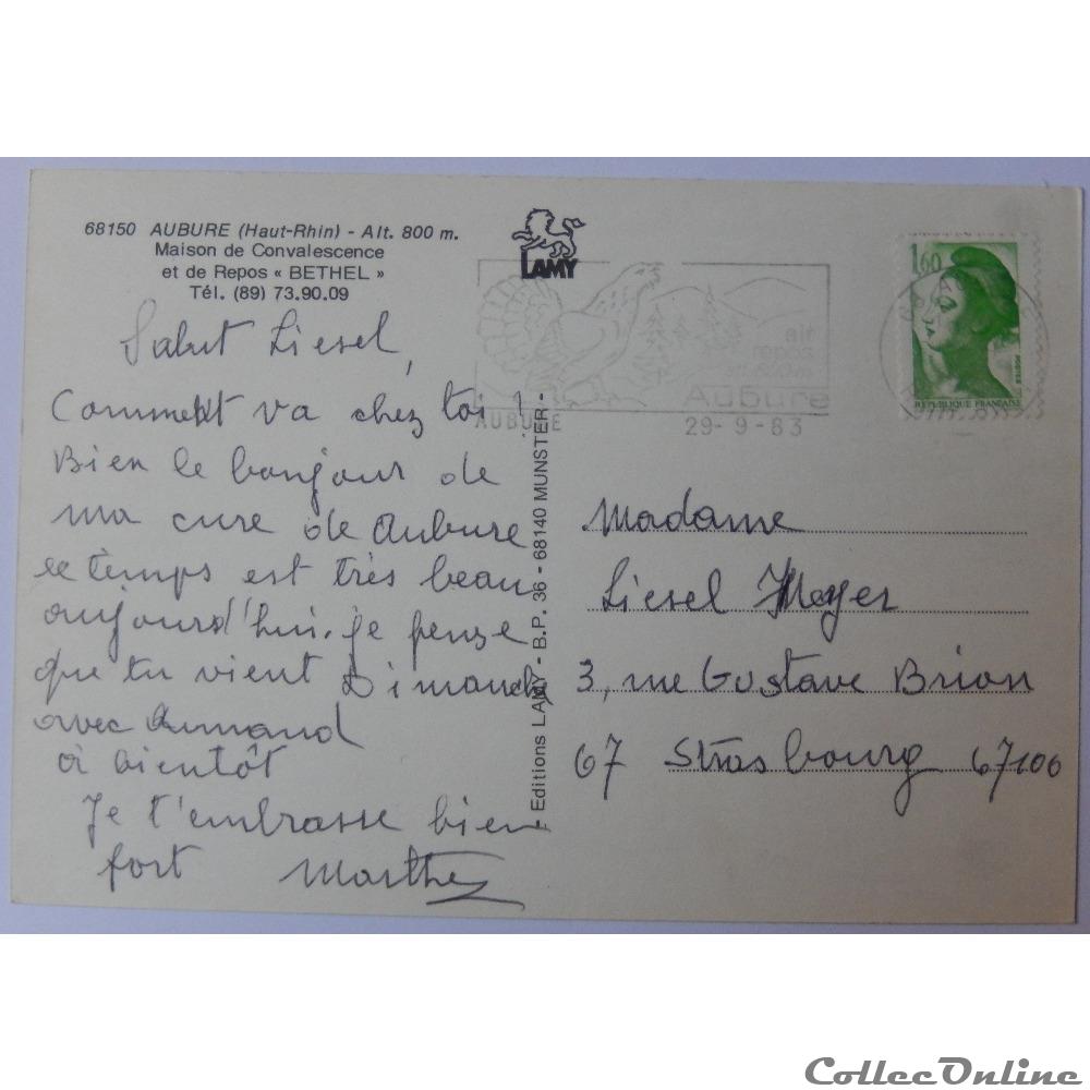 carte postale france alsace cp du haut rhin aubure bethel