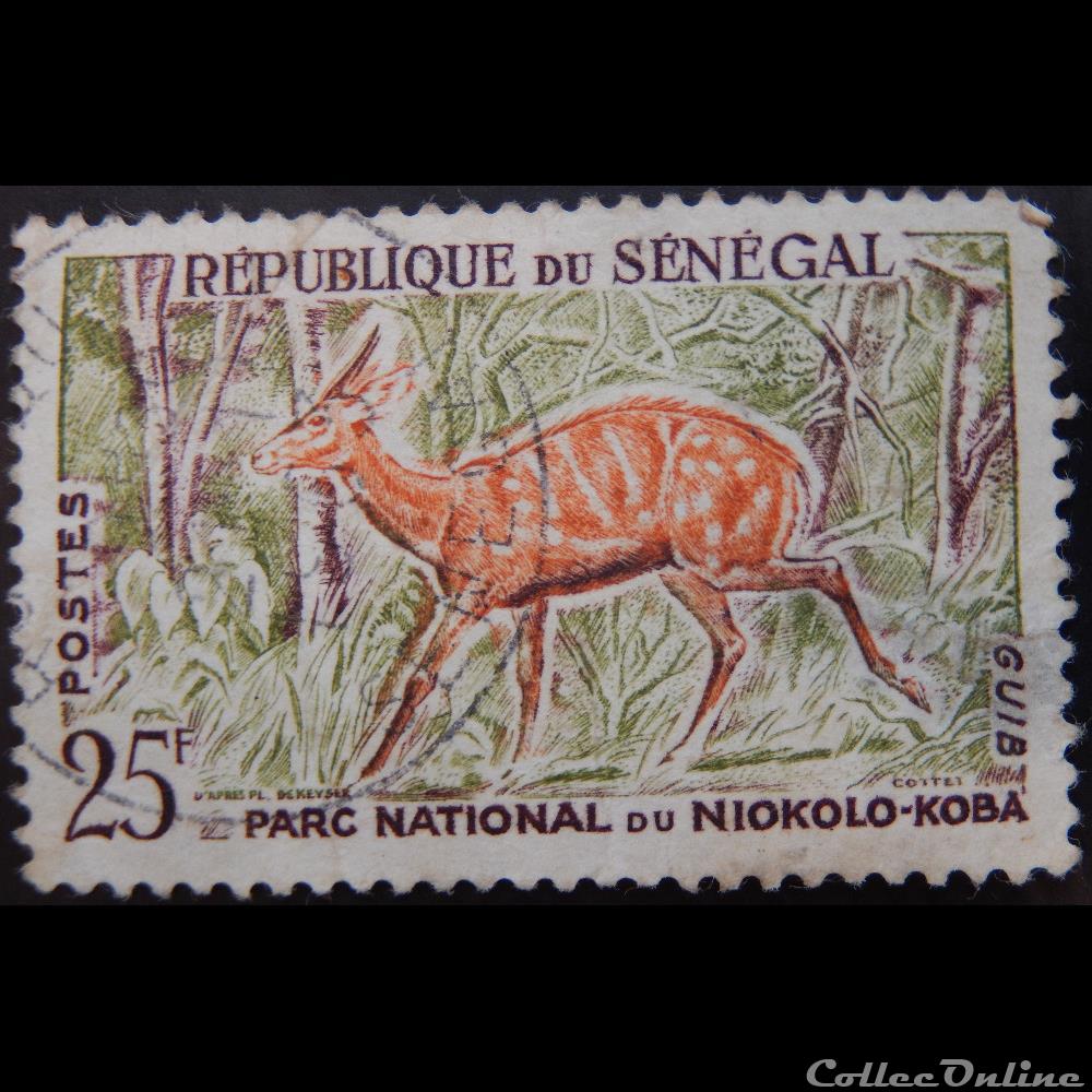 timbre afrique senegal 00202 guib harnache 25f de 1960