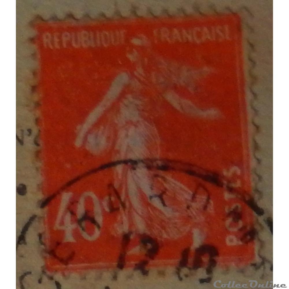 00194 Semeuse camée 2ème série 40c vermillon de 1926 2 timbre france 00194 semeuse camee 2eme serie 40c vermillon de 1926