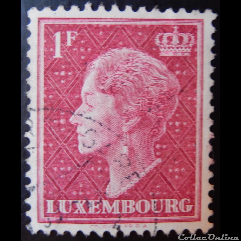 timbre europe luxembourg 00418 grande duchesse charlotte 1f de 1948