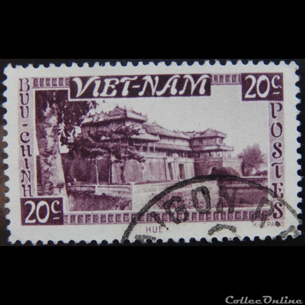 Viet-Nam 00002 ancien palace impérial, Hue 20c de 1951 timbre asie viet nam 00002 ancien palace imperial hue 20c de 1951