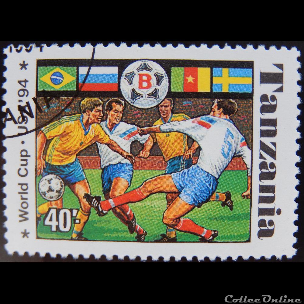 Tanzanie 01715A Championnat du monde de Football de 1994 groupe B 40 TSh timbre afrique tanzanie 01715a championnat du monde de football de 1994 groupe b 40 tsh