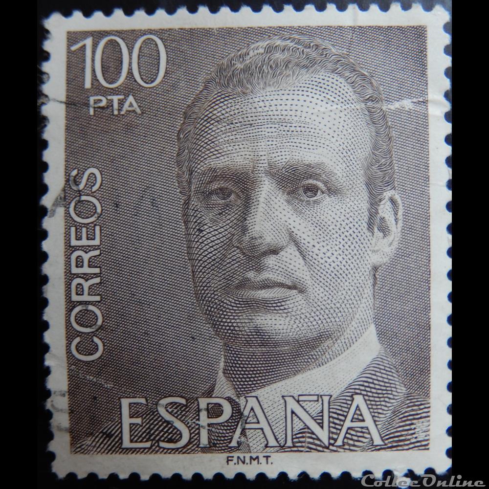 Espagne 02262 roi Juan Carlos I 100Ptas de 1981 3 timbre europe espagne 02262 roi juan carlos i 100ptas de 1981