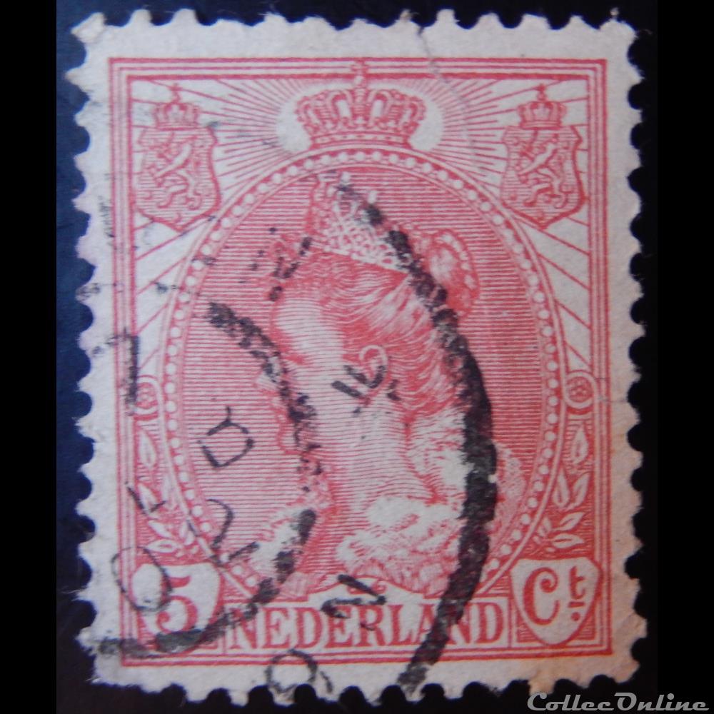 Pays-Bas 00051 reine Wilhelmina 5c de 1899 timbre europe pays bas 00051 reine wilhelmina 5c de 1899