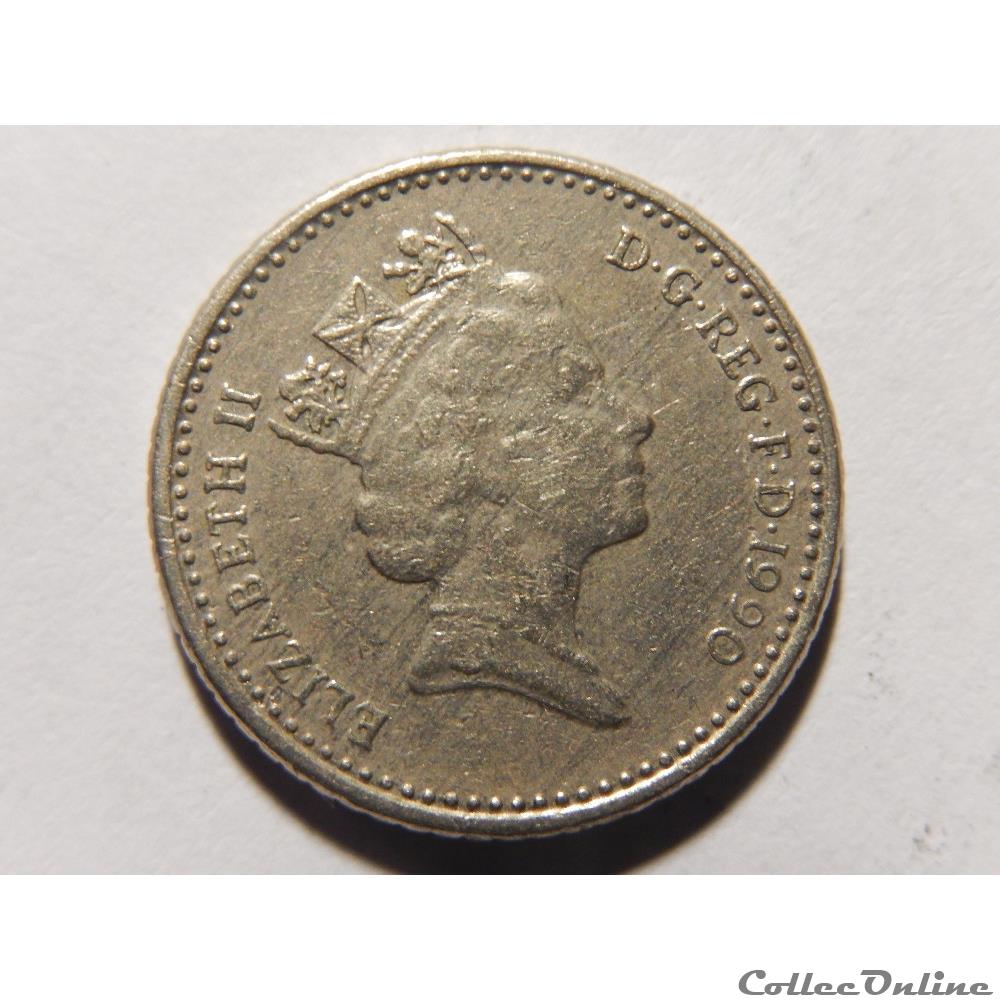 Royaume-Uni, 5 pence de 1990 2 monnaie monde royaume uni 5 pence de 1990