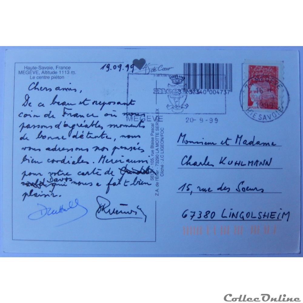 carte postale france rhone alpe cp de haute savoie megeve
