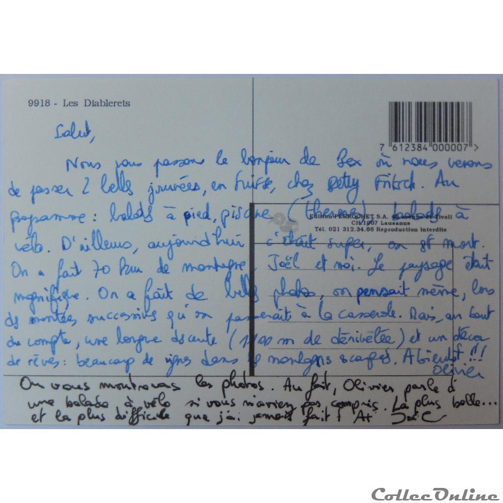 CP de Suisse, Vaud, Les Diablerets carte postale europe alsace cp de suisse vaud les diablerets