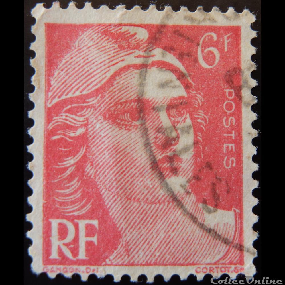 00721 Marianne de Gandon 6 F orange-rouge timbre france 00721 marianne de gandon 6 f orange rouge