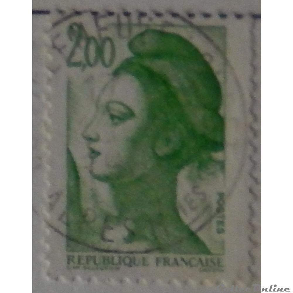 02484 La République, type Liberté - 2F vert de 1987 3 timbre france 02484 la republique type liberte 2f vert de 1987