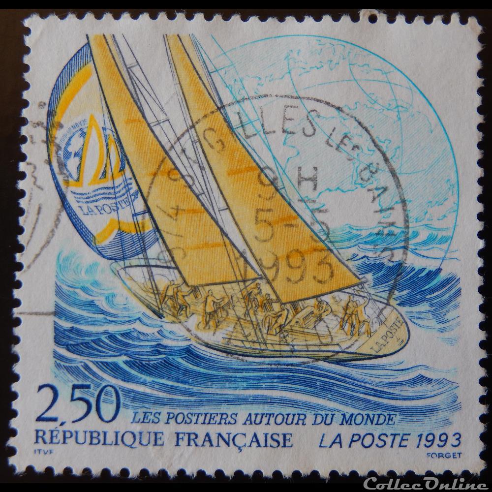 02789 Les postiers autour du Monde 2F50 timbre france 02789 les postiers autour du monde 2f50