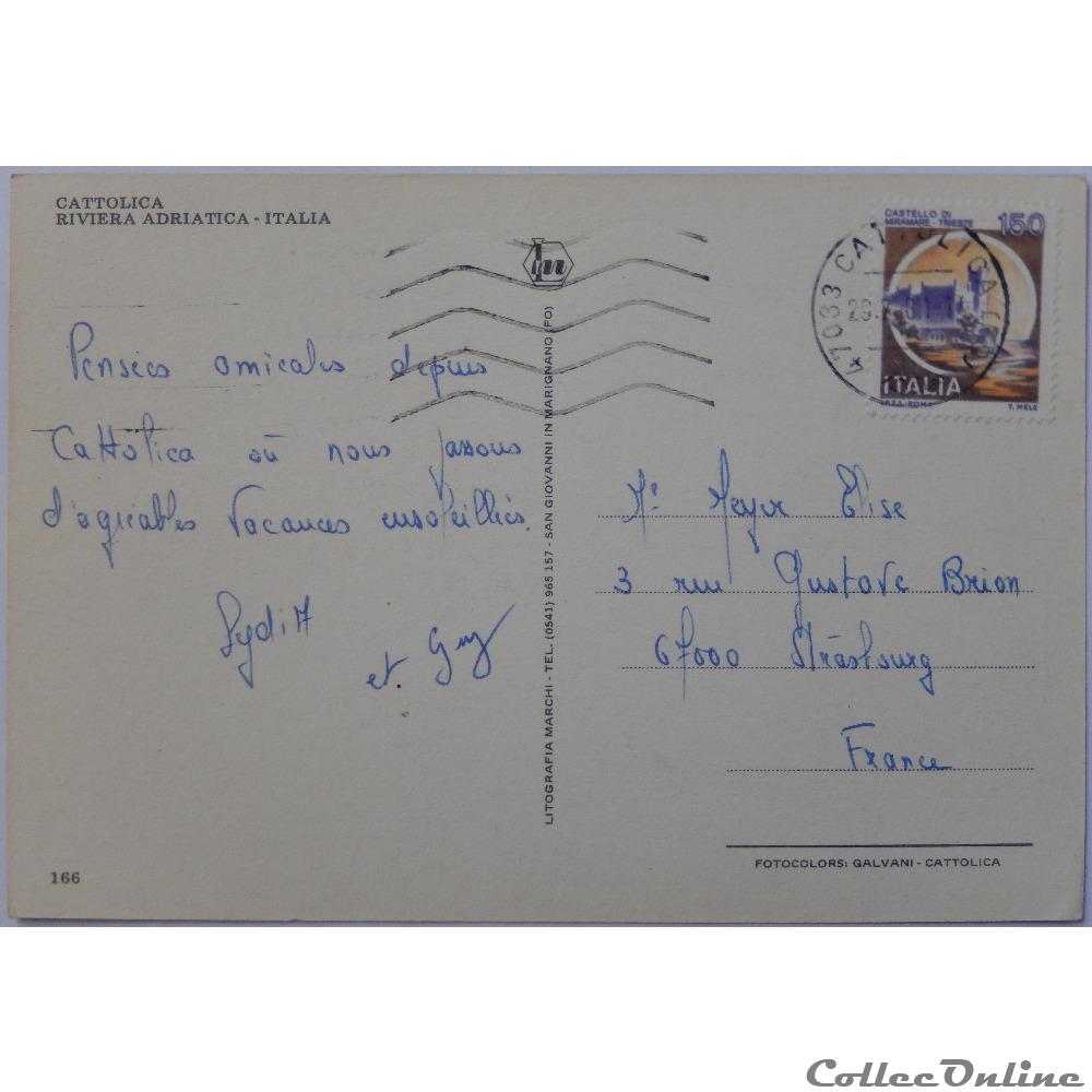 carte postale europe alsace cp italie emilie romagne cattolica