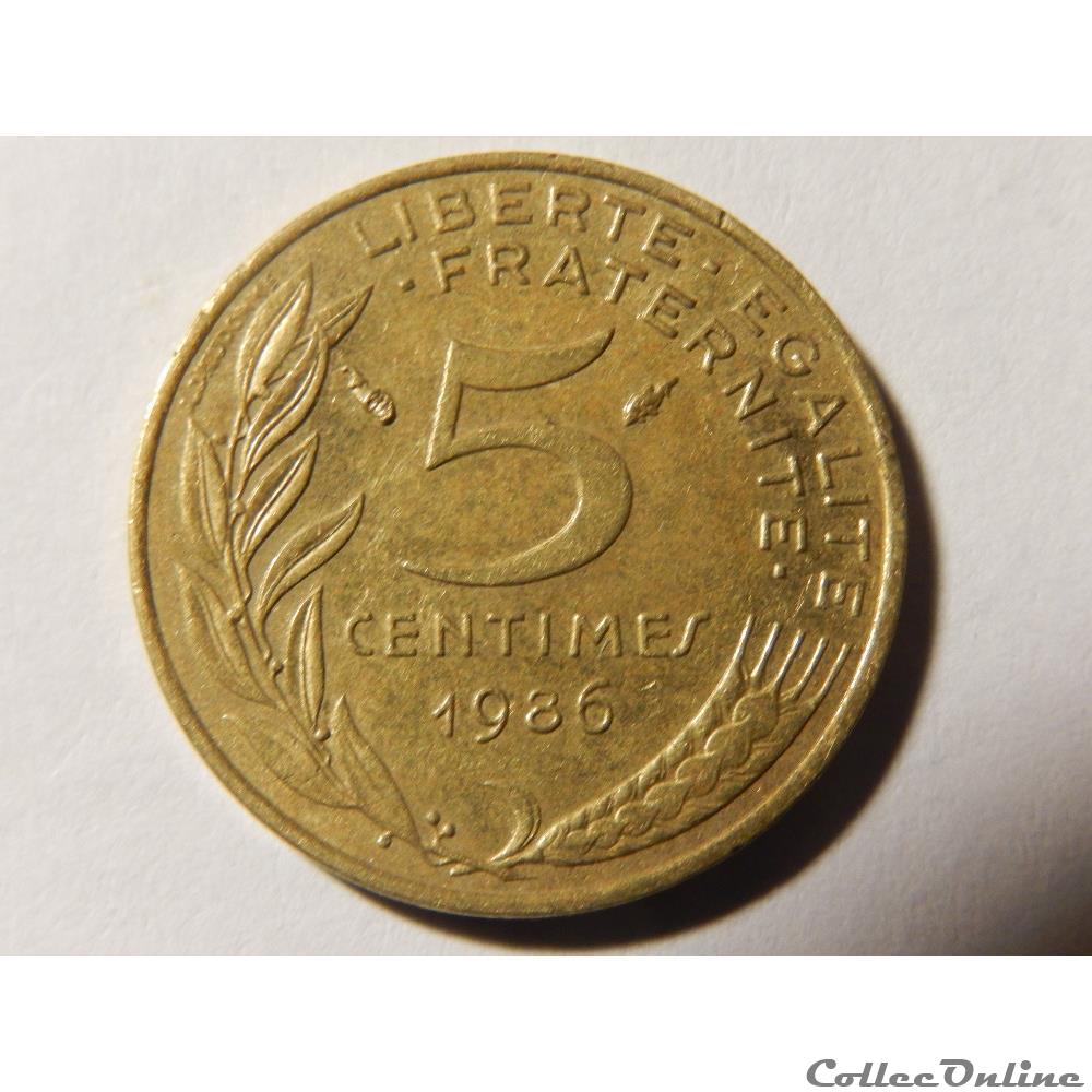 5 centimes Marianne 1986 monnaie france moderne 5 centimes marianne 1986