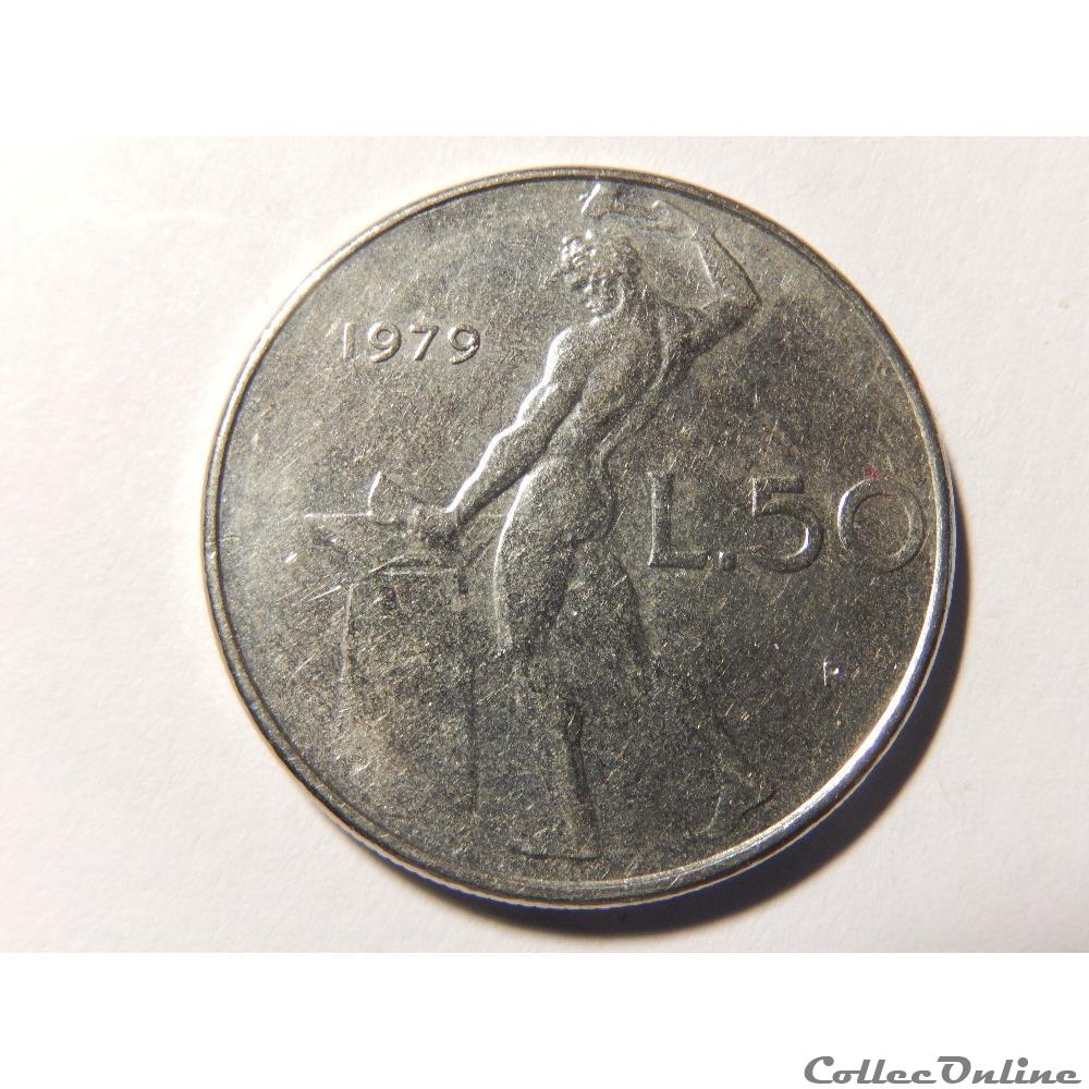 monnaie monde italie 50 lires 1979