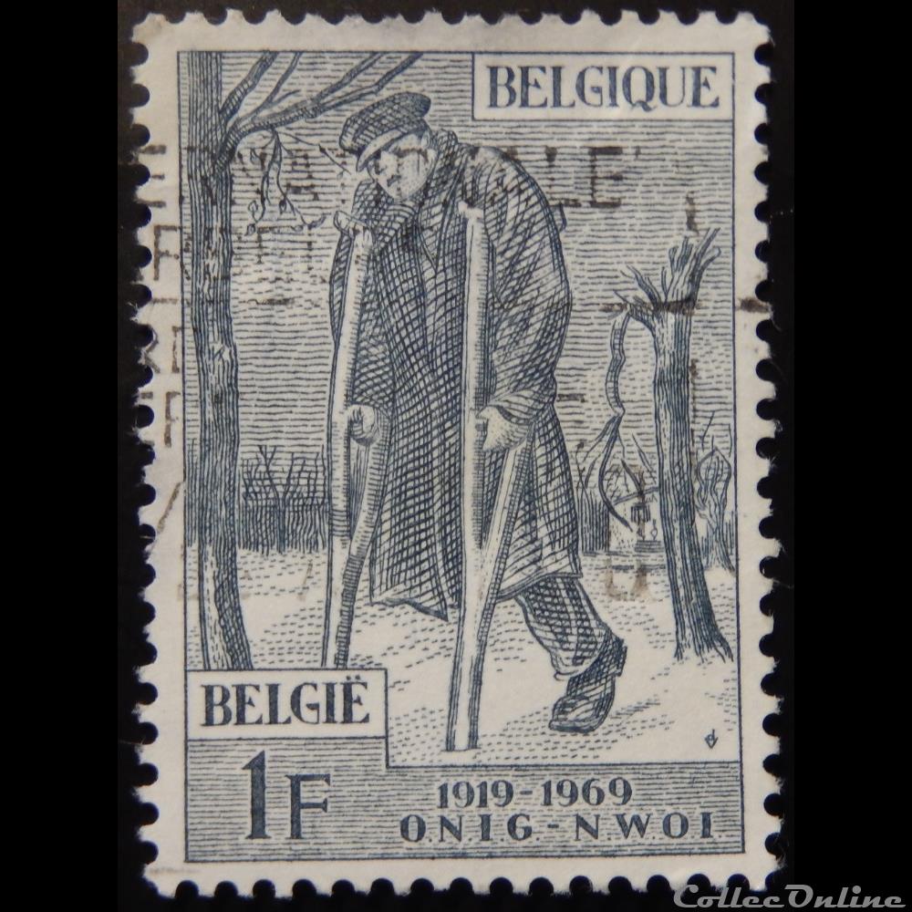 Belgique 01510 invalide de guerre 1F de 1969 timbre europe belgique 01510 invalide de guerre 1f de 1969
