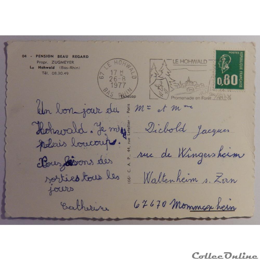 CP du Bas-Rhin, le Hohwald, pension Beau Regard carte postale france alsace cp du bas rhin le hohwald pension beau regard