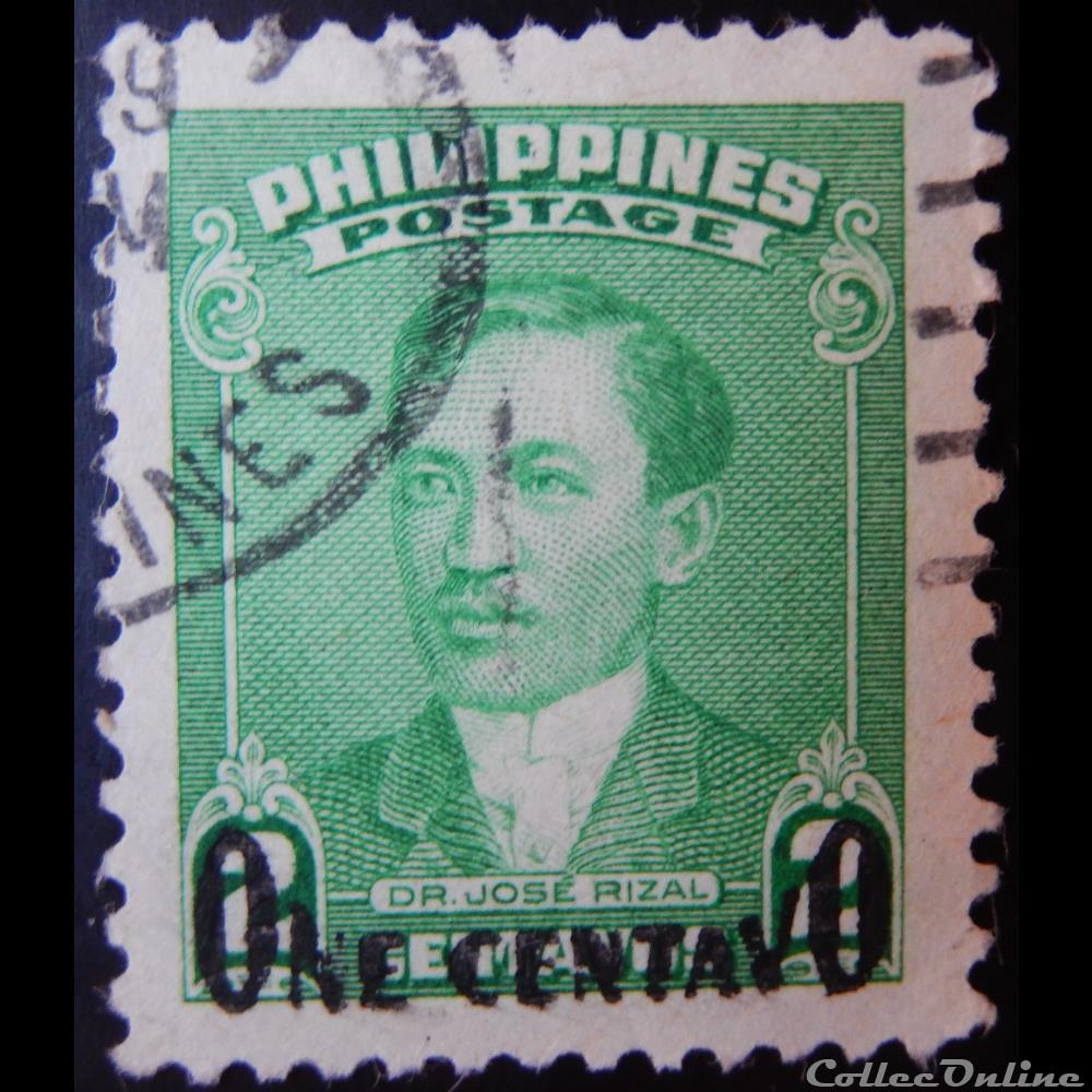 Philippines 00519 Dr José Rizal 1c de 1950 timbre asie philippines 00519 dr jose rizal 1c de 1950
