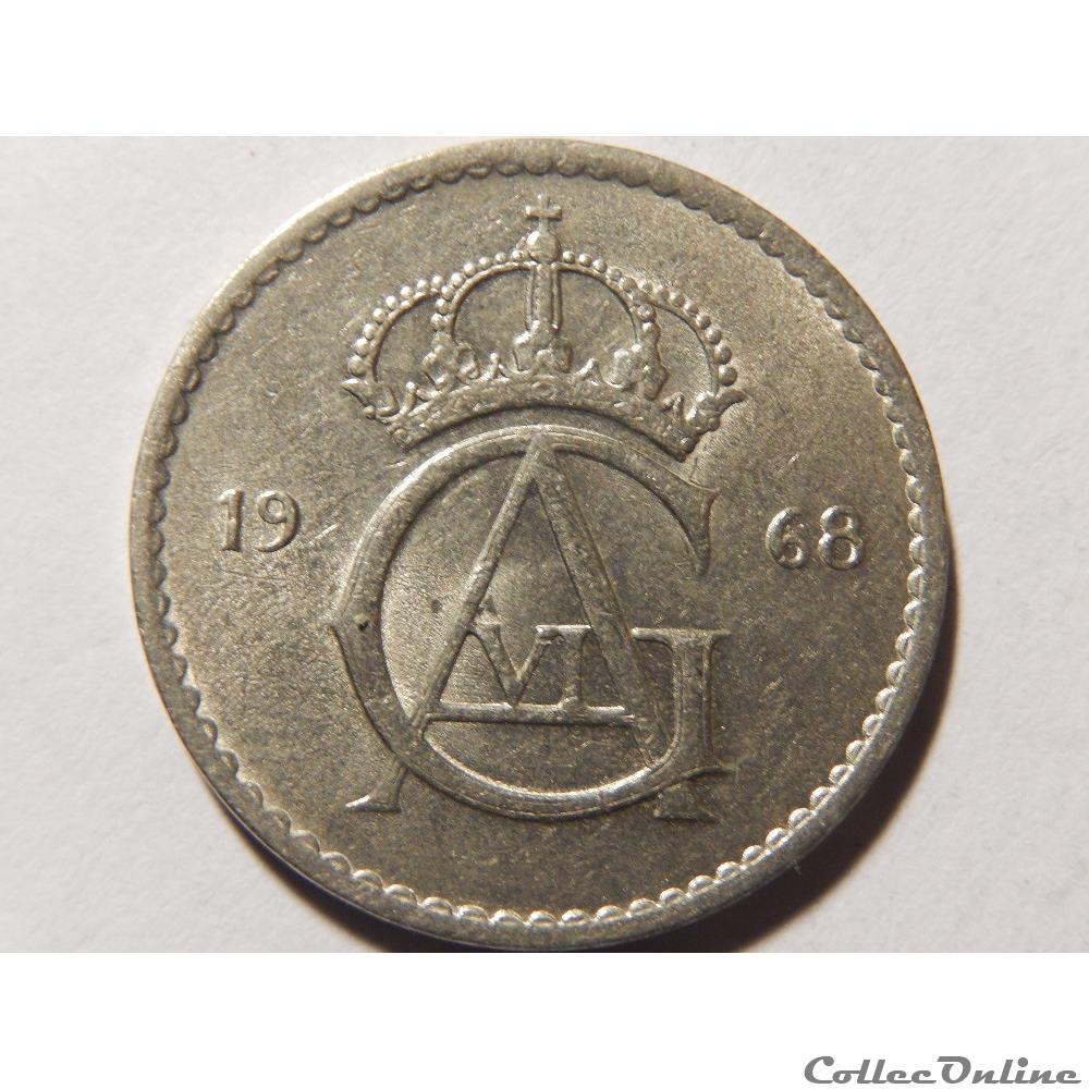Suède, 50 öre de 1968 2 monnaie monde suede 50 ore de 1968