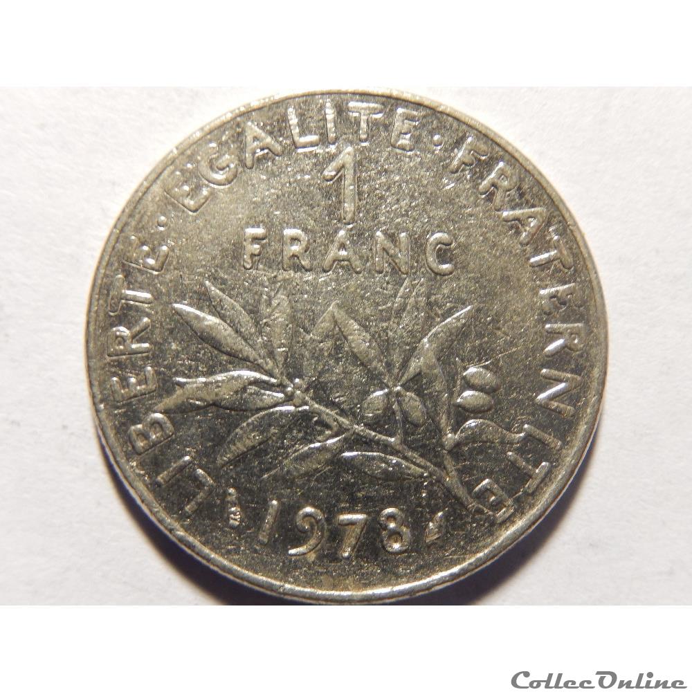 1 franc semeuse 1978 monnaie france moderne 1 franc semeuse 1978