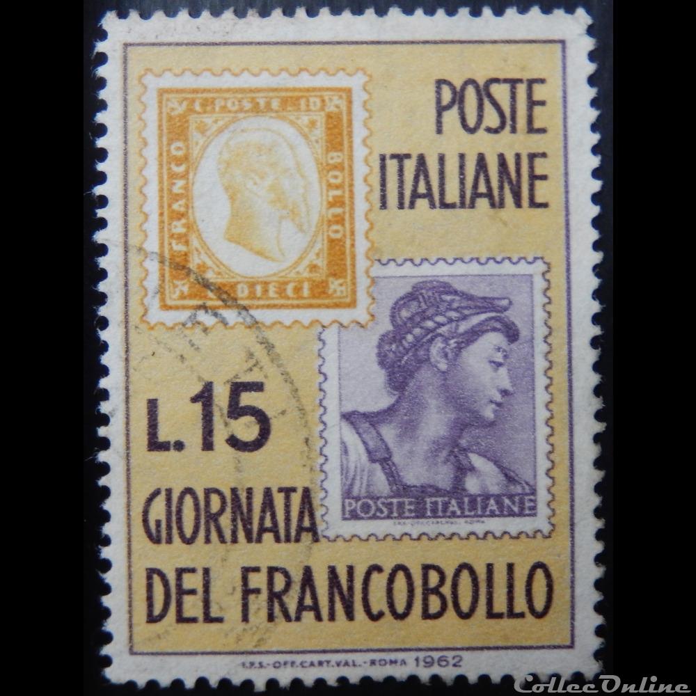 Italie 00878 4ème journée du timbre 15 lires de 1962 europe italie 00878 4eme journee du timbre 15 lires de 1962