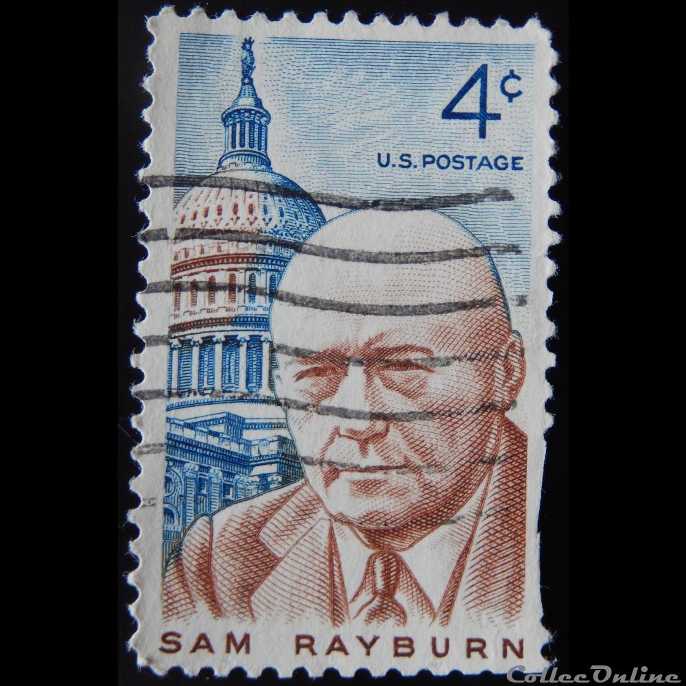 Etats Unis 00734 Sam Rayburn 4c de 1962 timbre amerique etats unis 00734 sam rayburn 4c de 1962