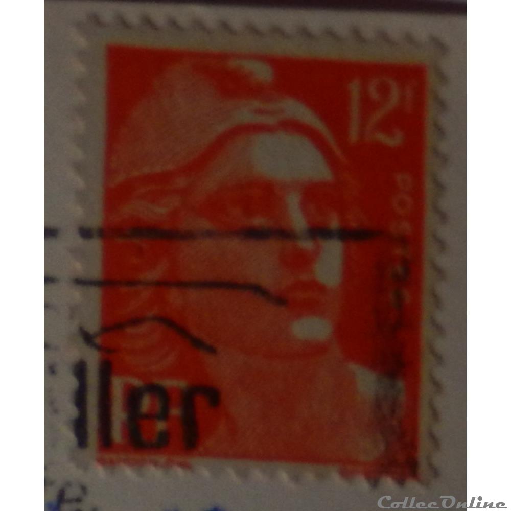 00885 Marianne de Gandon 12 F orange de 1951 4 timbre france 00885 marianne de gandon 12 f orange de 1951