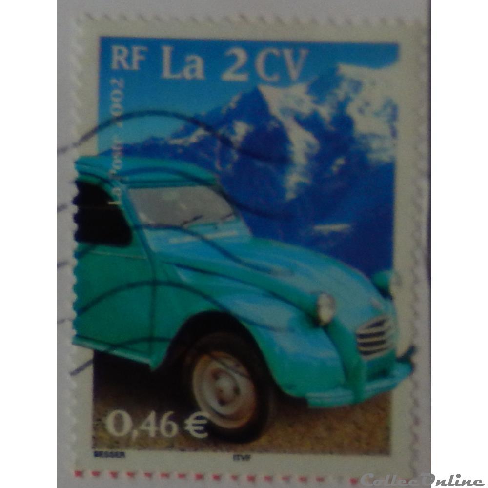 03474 Transports La 2 CV 0.46€ de 2002 timbre france 03474 transports la 2 cv 0 46 de 2002