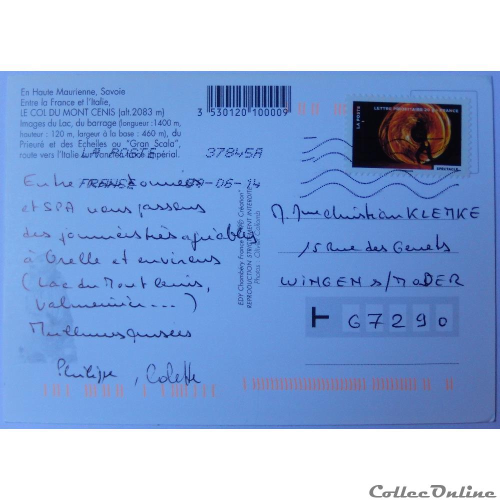 carte postale france rhone alpe cp de savoie le mont cenis