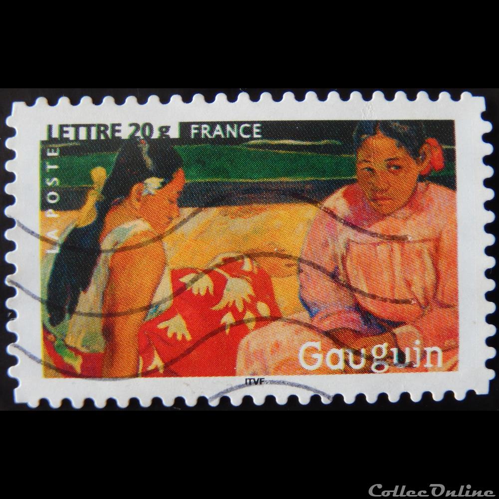 timbre france 03875 paul gauguin deux femmes sur la plage 1891 20 gr de 2006