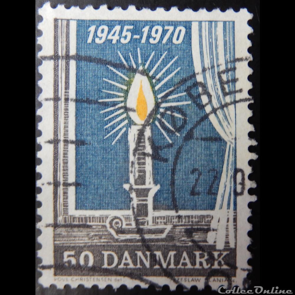 Danemark 00502 bougie à la fenètre 50ore de 1970 timbre europe danemark 00502 bougie a la fenetre 50ore de 1970