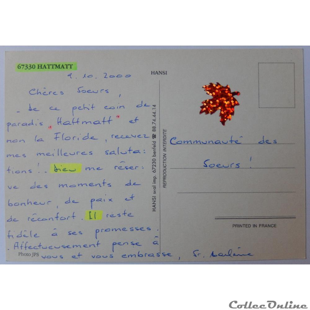 CP du Bas-Rhin, Hattmatt carte postale france alsace cp du bas rhin hattmatt