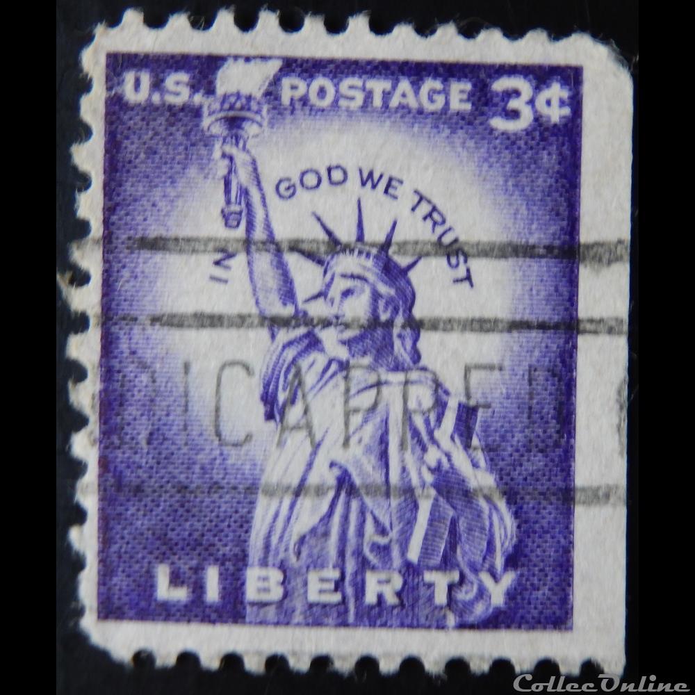 Pack de 20.. Timbre de la Statue de la Liberté de 3 cents émis en 1956..  Timbre-poste américain inutilisé vintage.. Point de repère de New York City  Staten Island -  France