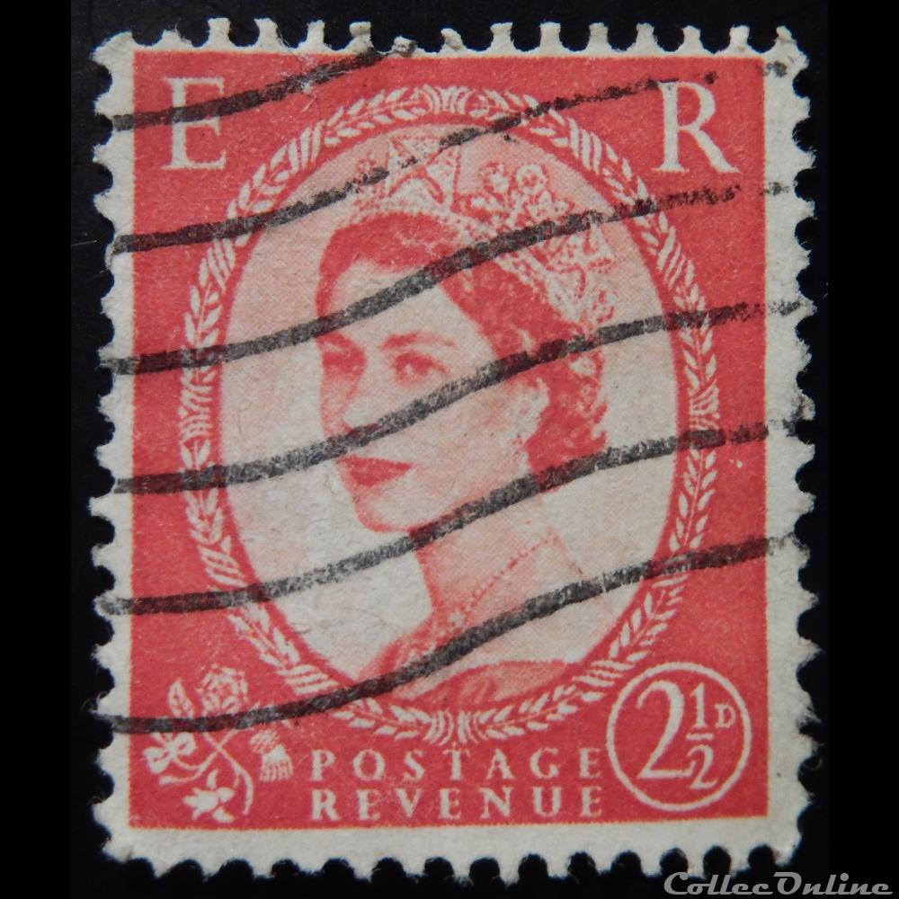 Royaume-Uni 00291 reine Elisabeth II 2 1/2d de 1955 5 timbre europe royaume uni 00291 reine elisabeth ii 2 1 2d de 1955