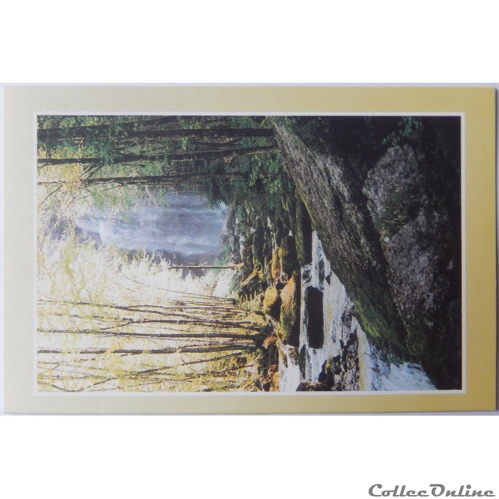 carte postale europe ile france cp citation biblique cascade