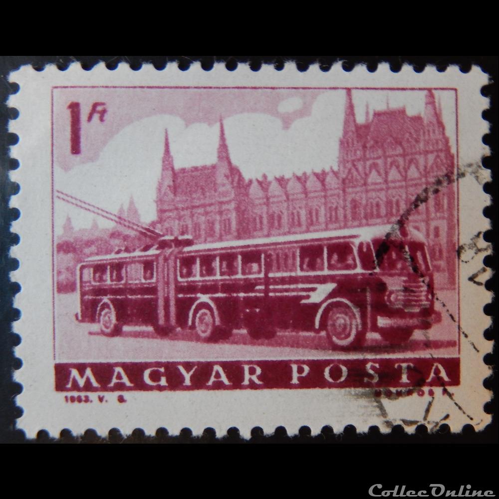 Hongrie 01563 bus devant le parlement 1ft de 1963 timbre europe hongrie 01563 bus devant le parlement 1ft de 1963