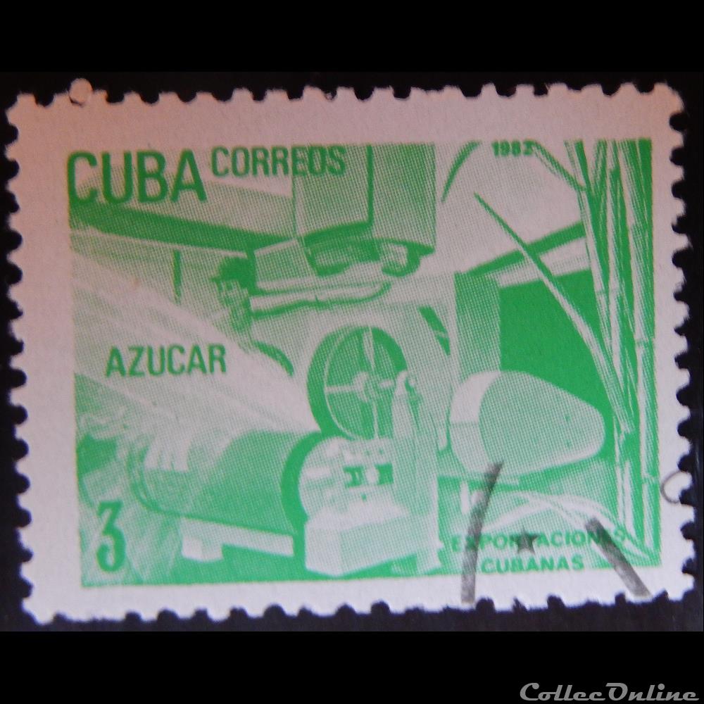 Cuba 02336 production du sucre 3c de 1982 timbre amerique cuba 02336 production du sucre 3c de 1982