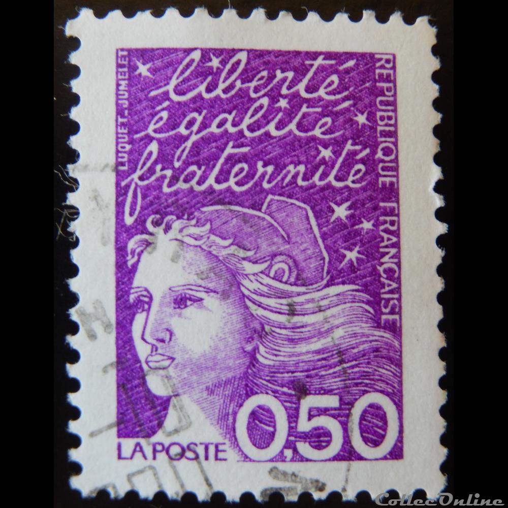 03088 Marianne de Luquet 0 F 50 violet-rouge 5 timbre france 03088 marianne de luquet 0 f 50 violet rouge
