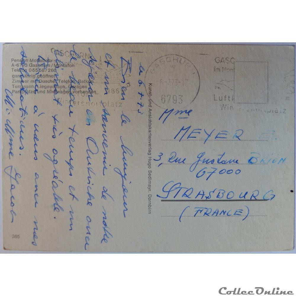 carte postale europe lorraine cpa autriche vorarlberg gaschurn