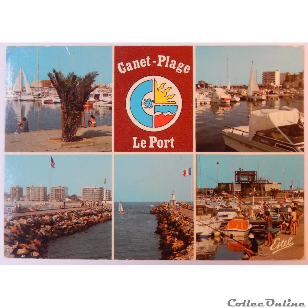 carte postale france midi cp des pyrenees orientales canet plage