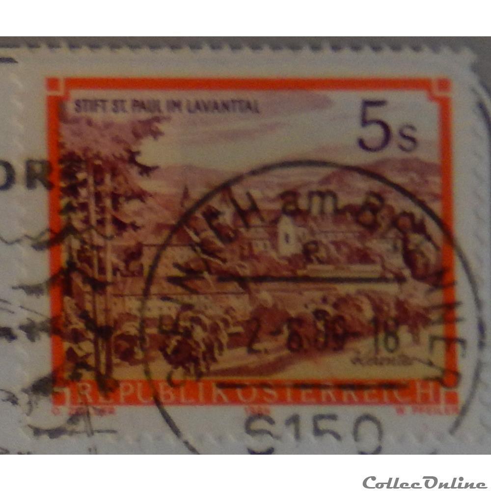 Autriche 01656 Monastère bénédictin St. Paul, Lavanttal 5S de 1985 5 timbre europe autriche 01656 monastere benedictin st paul lavanttal 5s de 1985