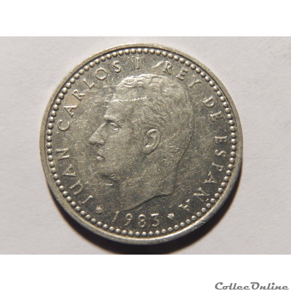 Espagne, 1 peseta de 1983 2 monnaie monde espagne 1 peseta de 1983