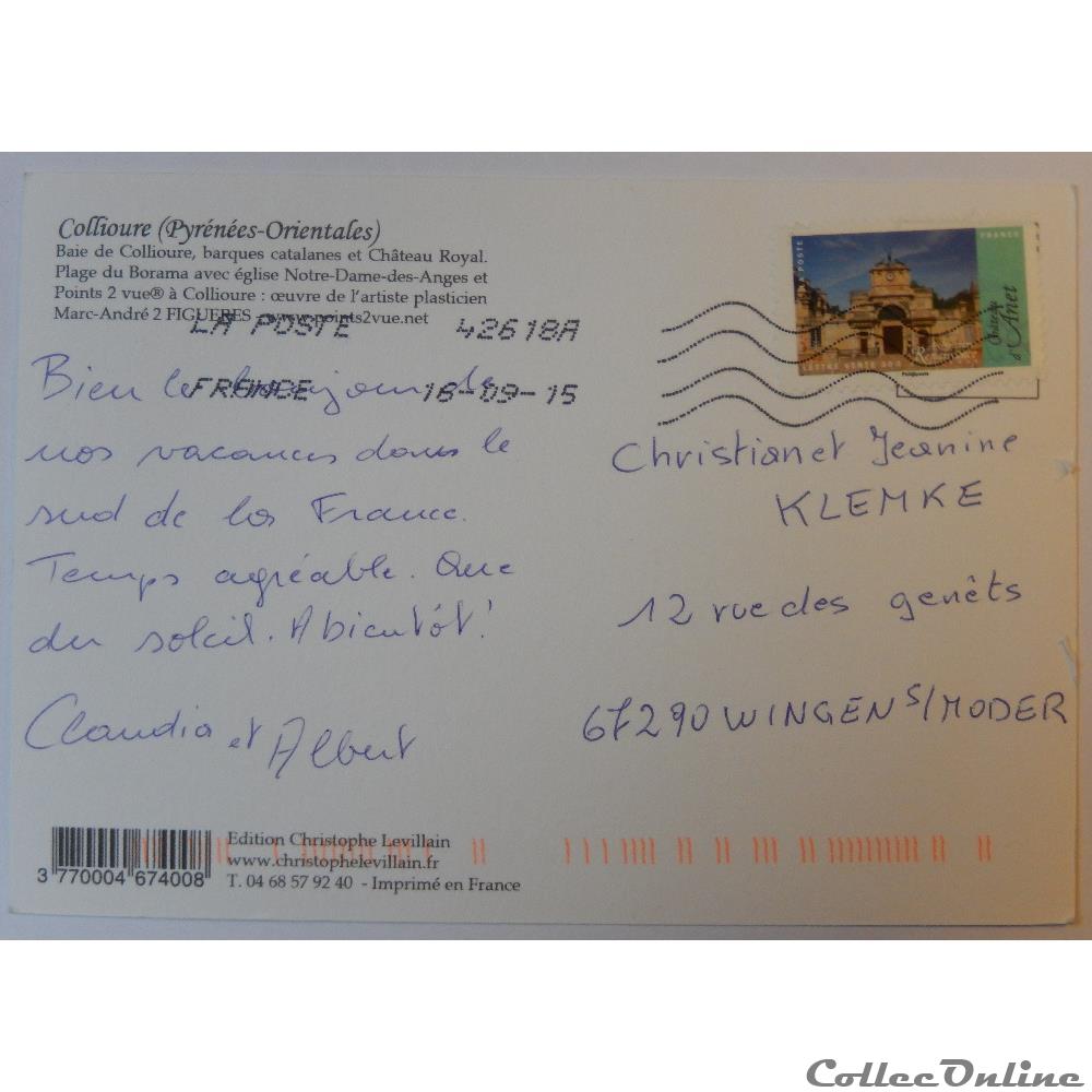 CP des Pyrénées-Orientales, Collioure carte postale france midi cp des pyrenees orientales collioure